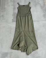 COP COPINE NYLON AND RIBBED MAXI DRESS