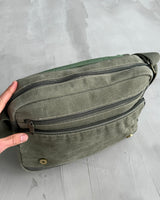 DIESEL 2000'S LARGE CANVAS CROSS BODY BAG