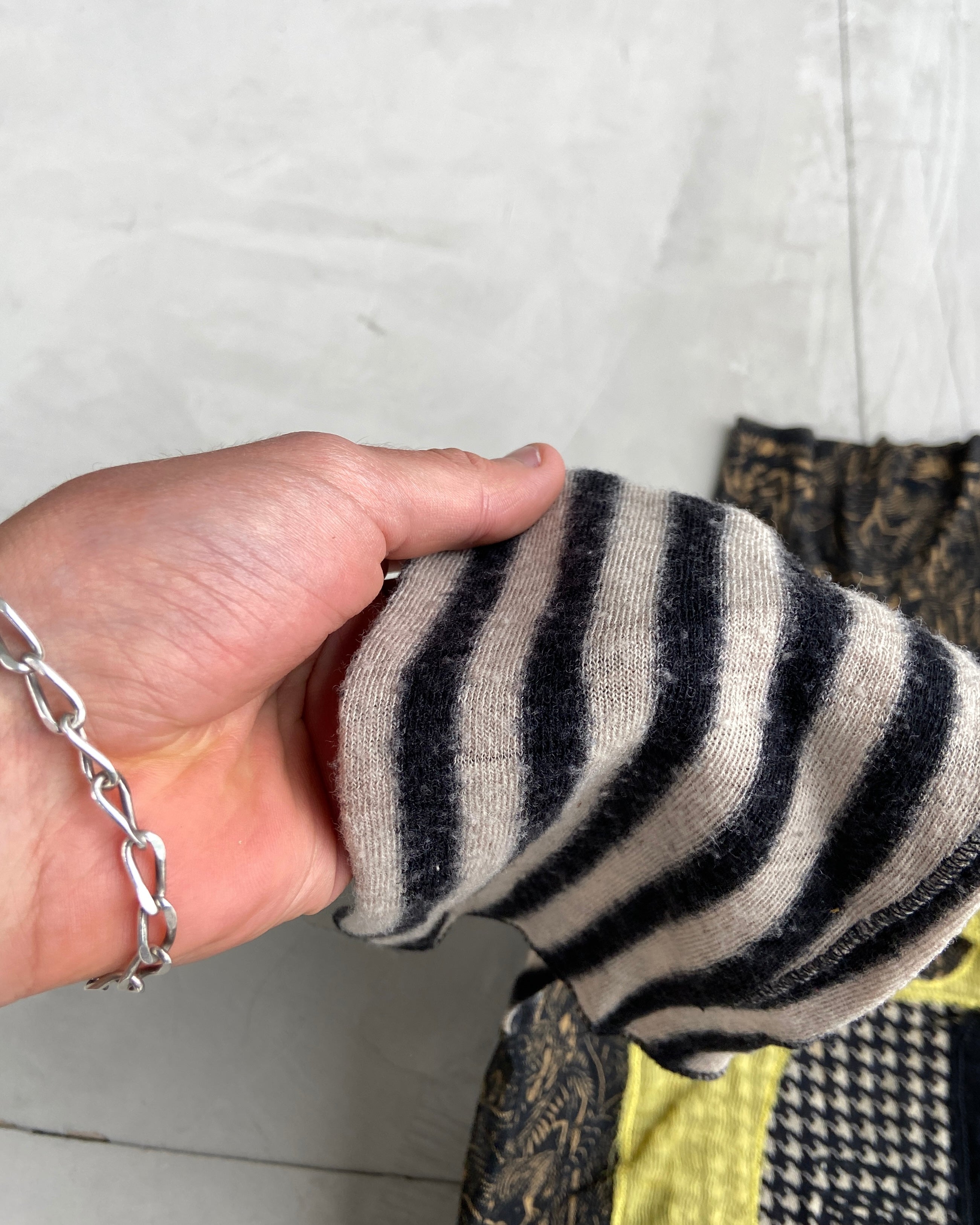 JEAN PAUL GAULTIER SS01 GRAPHIC MESH TOP - M/L