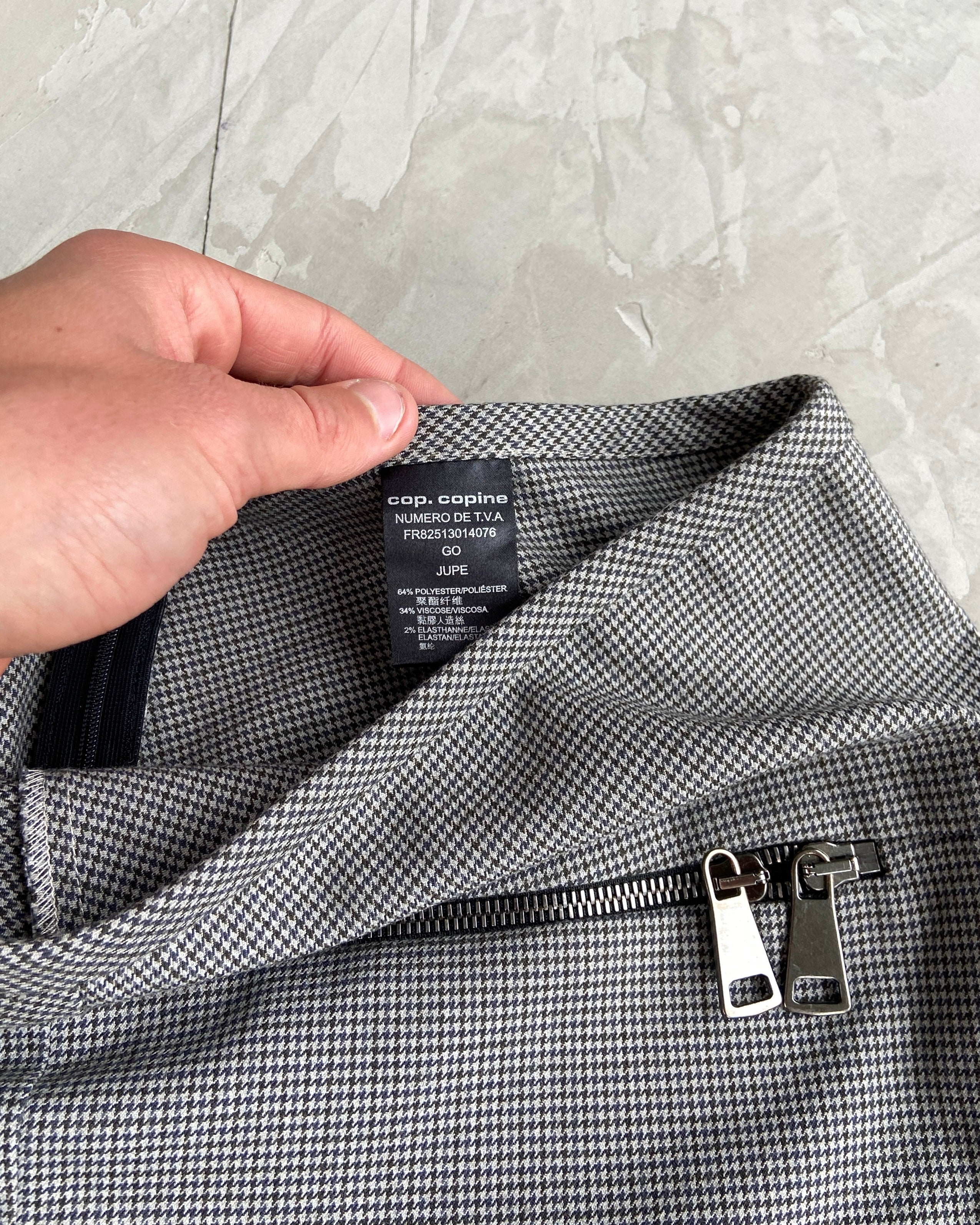 COP COPINE HOUNDSTOOTH MINI SKIRT - S/M