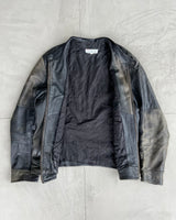 90'S LEATHER BIKER JACKET - M/L