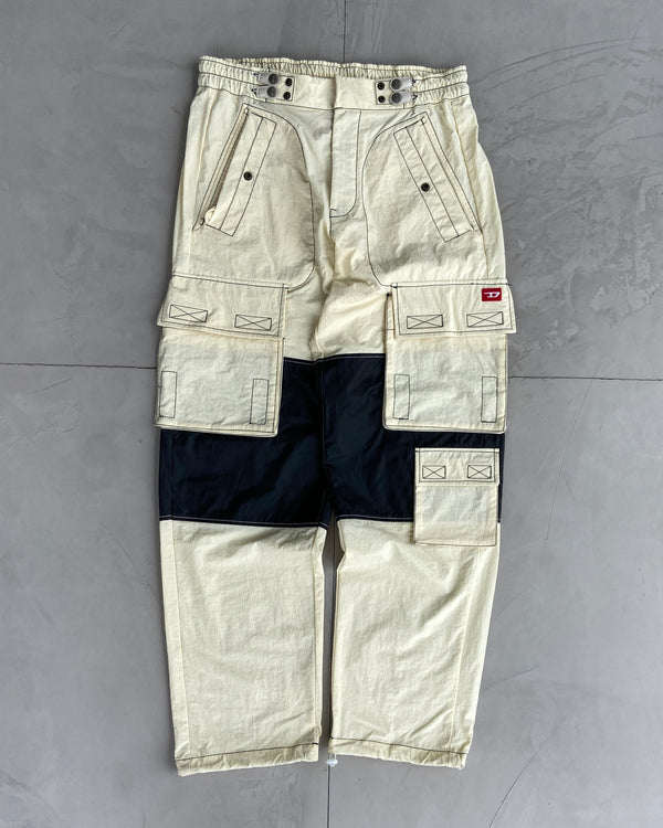 DIESEL AW22 NYLON CARGO TROUSERS - W32"