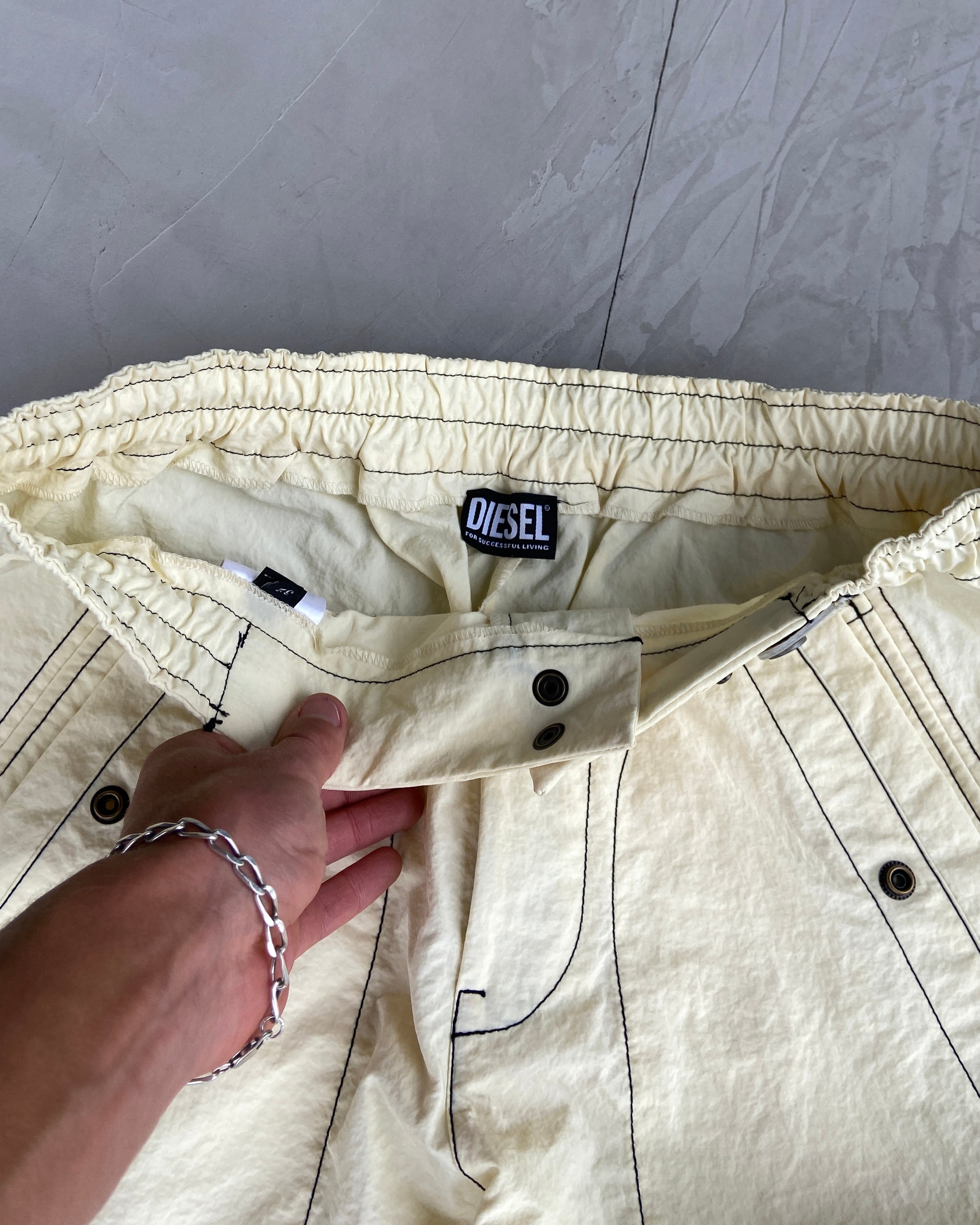 DIESEL AW22 NYLON CARGO TROUSERS - W32"