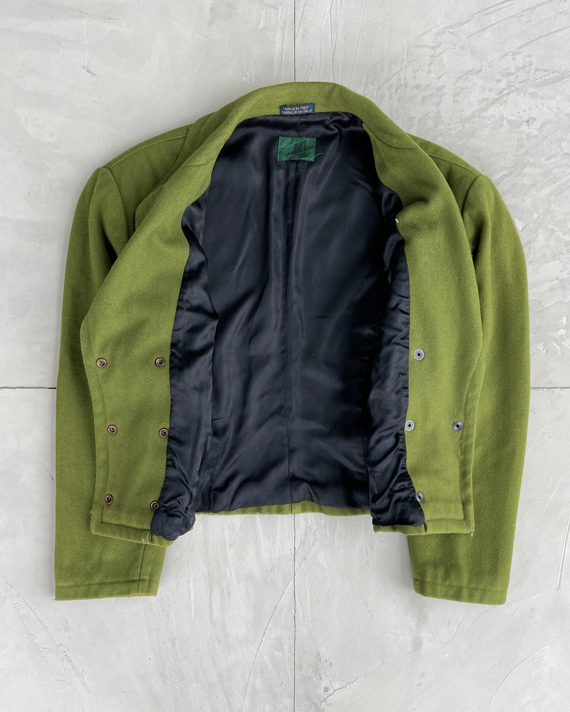 GAULTIER 'JUNIOR' JPG CROPPED GREEN JACKET - M