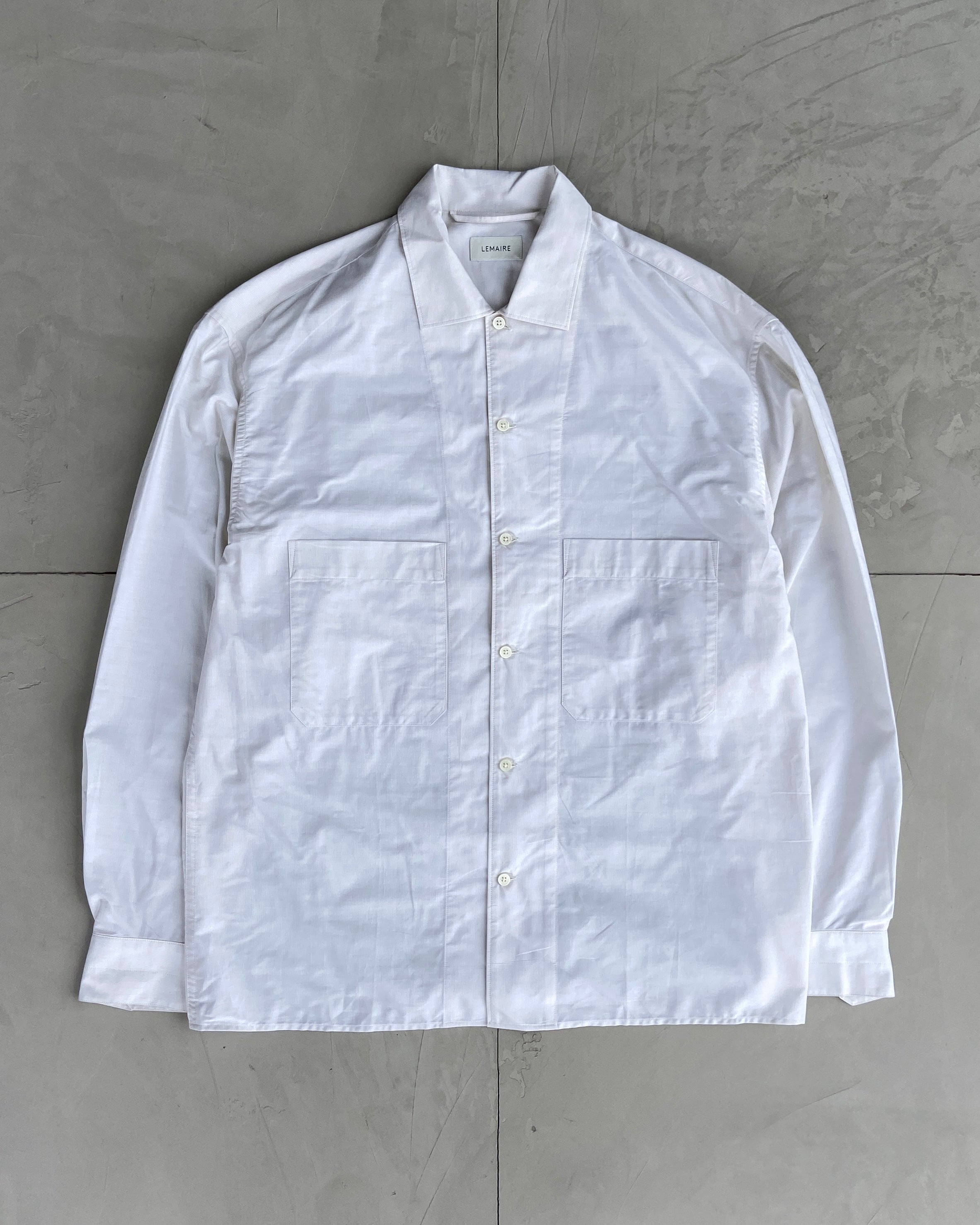 LEMAIRE PINSTRIPE WHITE SHIRT - M/L – BAD MOUTH*