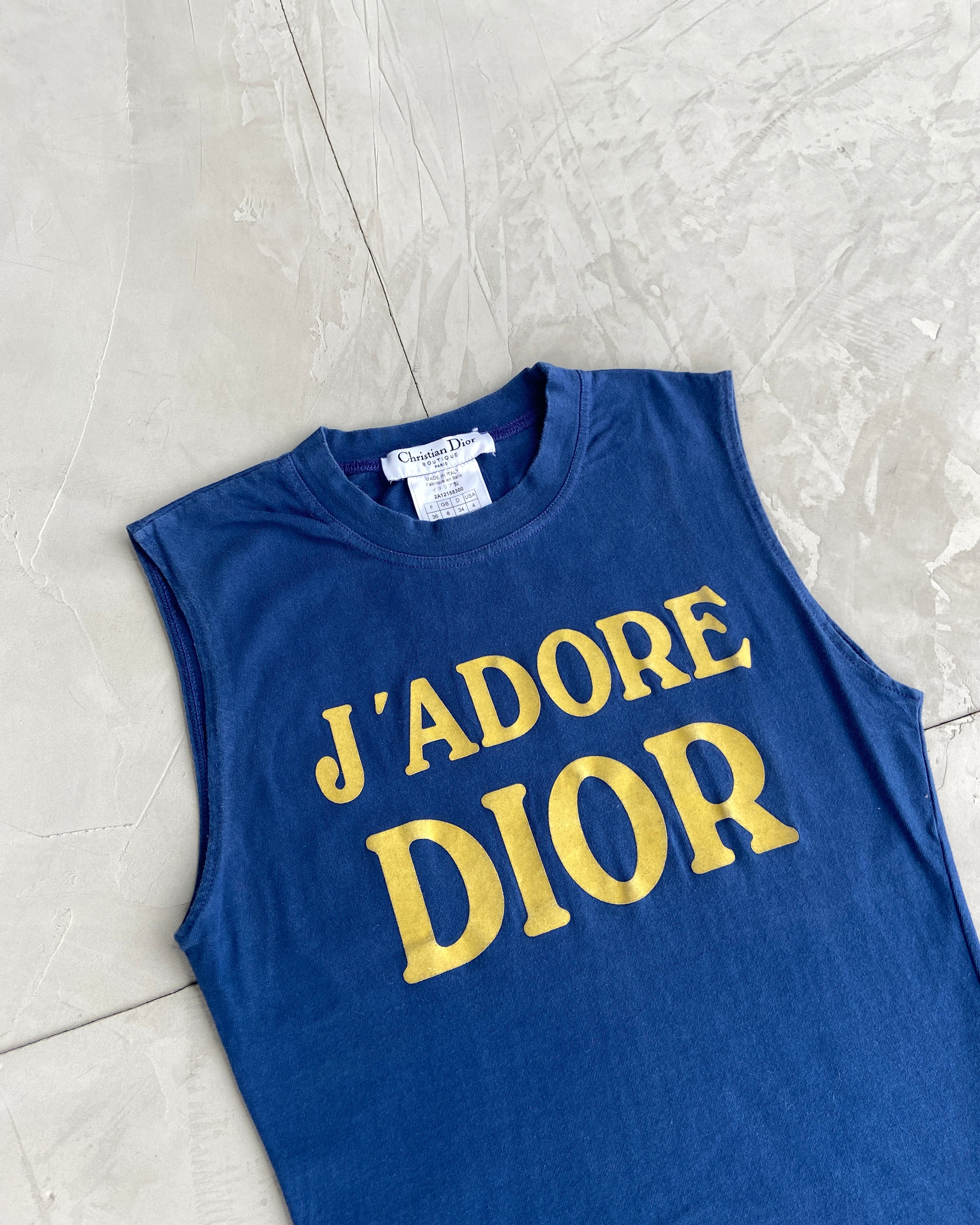 CHRISTIAN DIOR FW01 'J'ADORE DIOR' VEST TOP - S