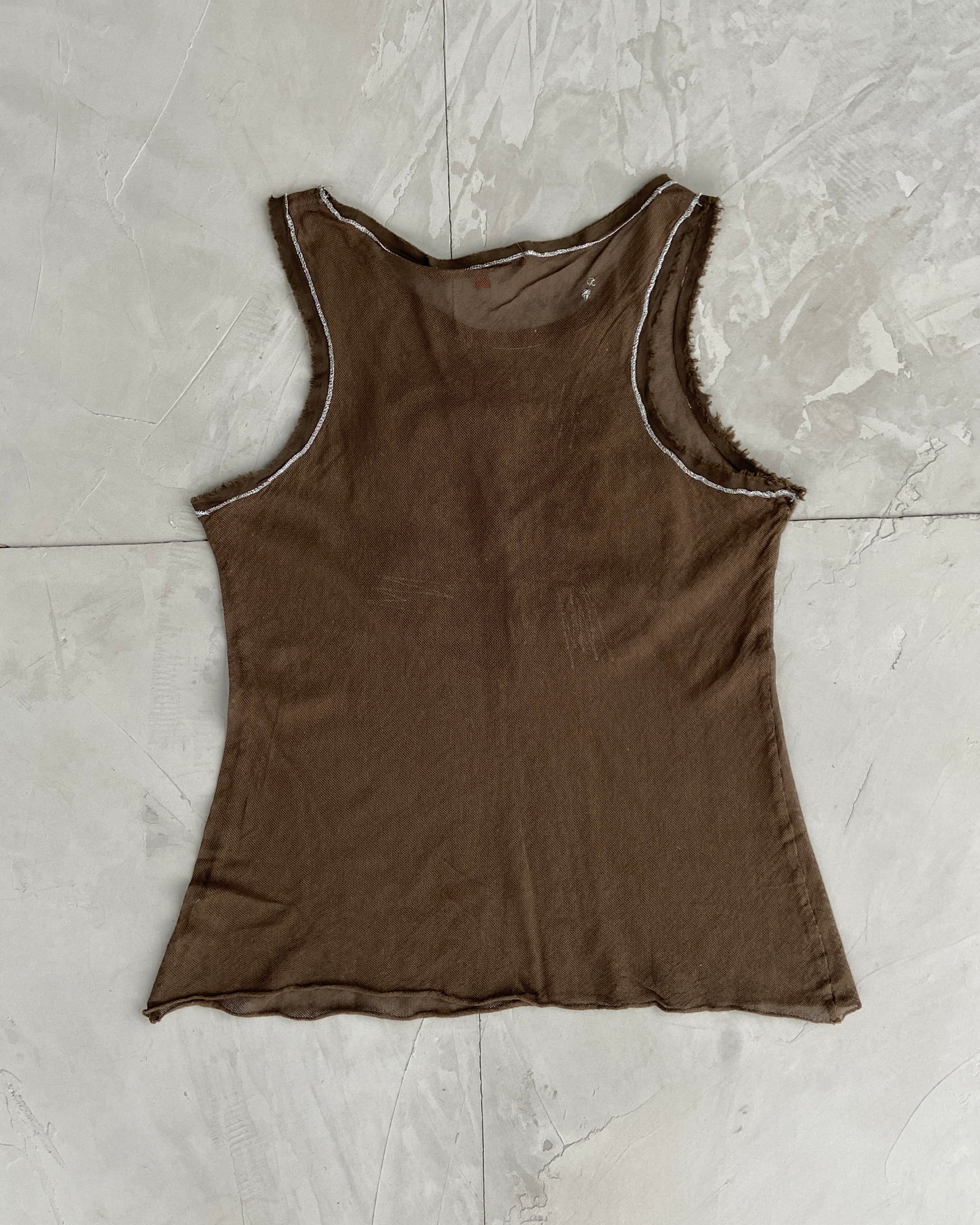 MARITHE FRANCOIS GIRBAUD MFG MESH TANK TOP - S