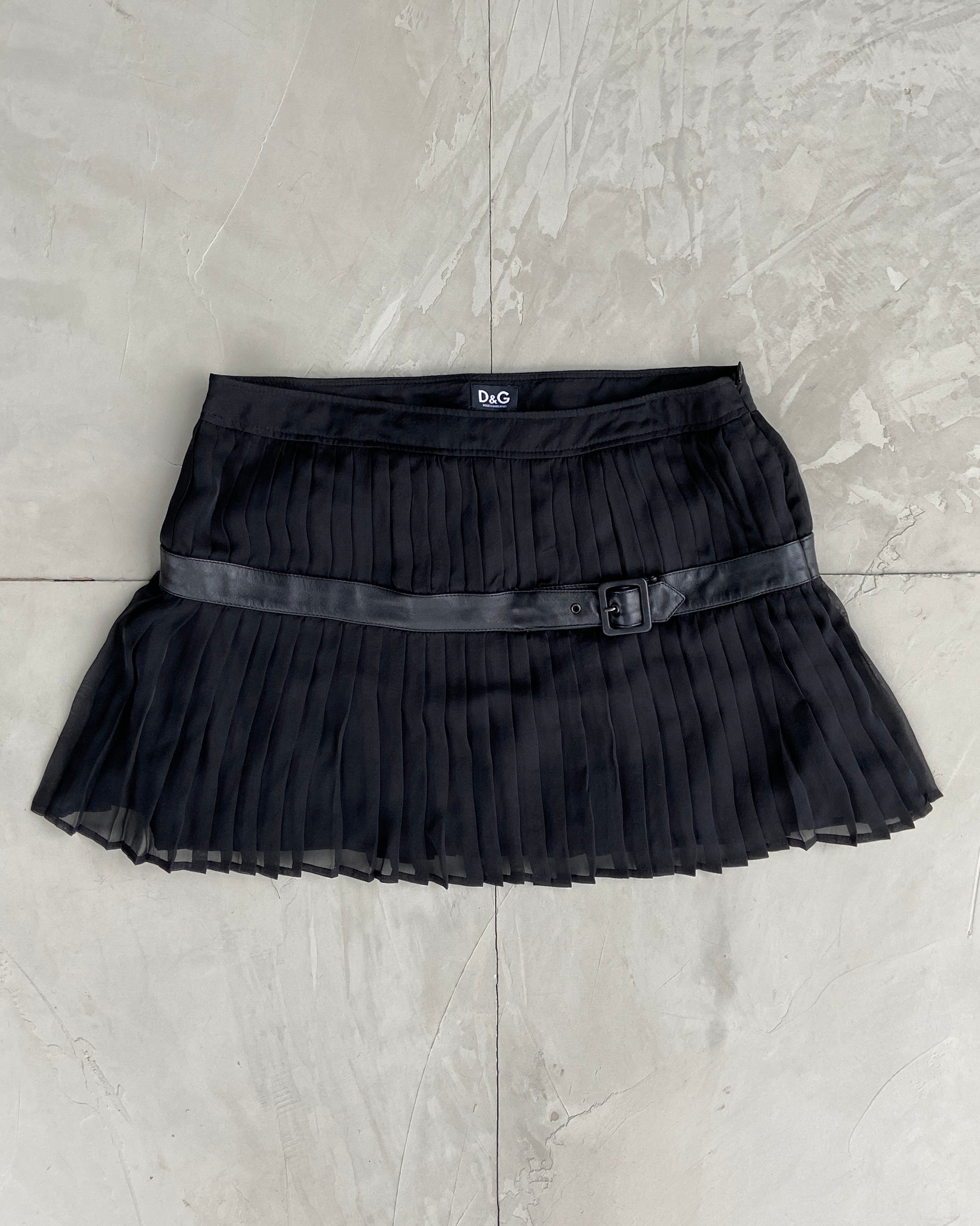 DOLCE & GABBANA D&G BUCKLE MINI SKIRT - M