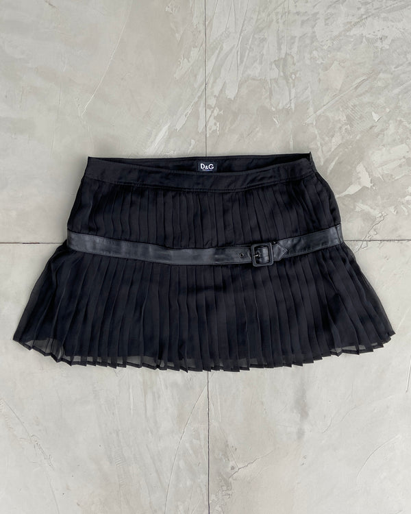 DOLCE & GABBANA D&G BUCKLE MINI SKIRT - M