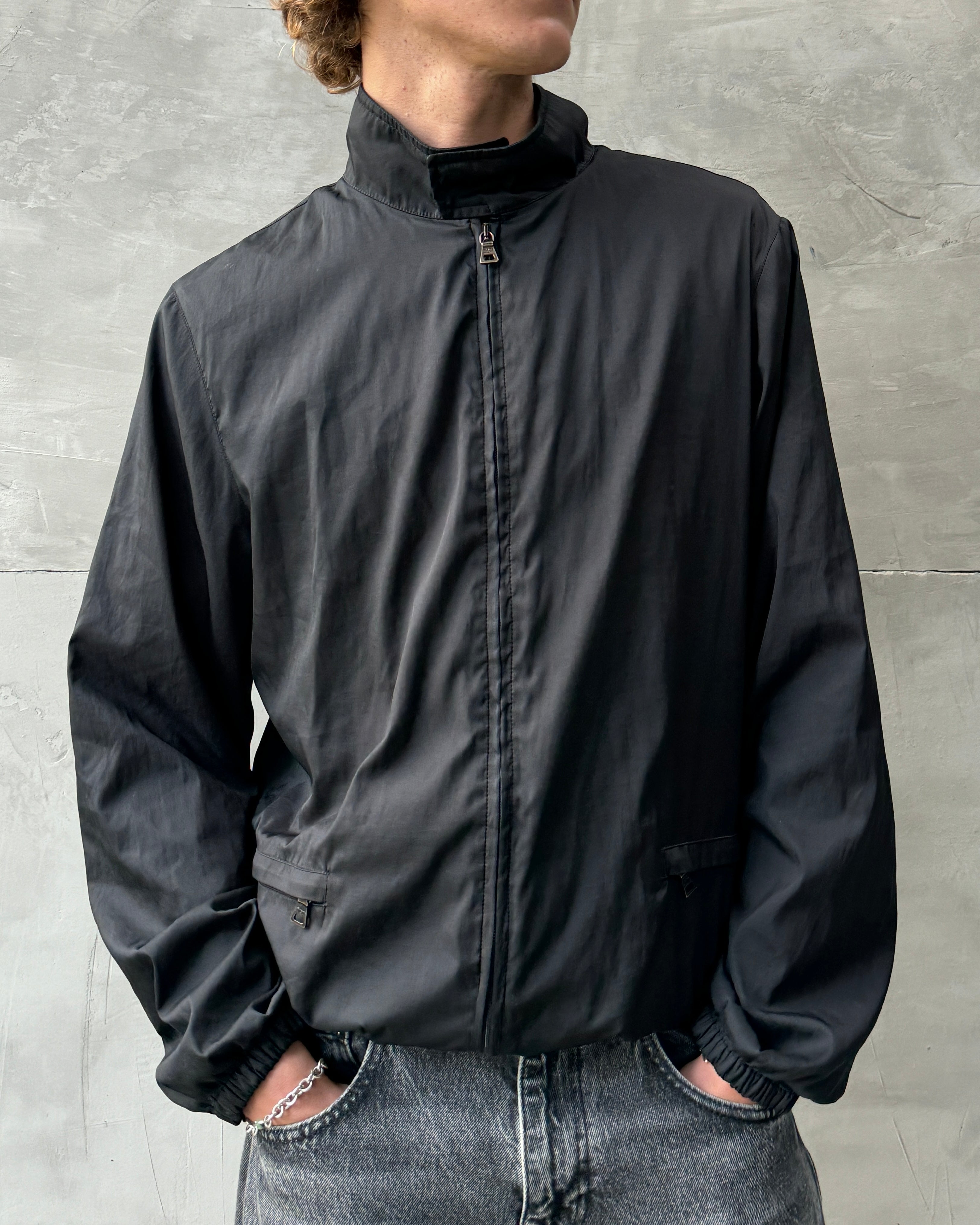 PRADA 2-IN-1 TRANSFORMABLE NYLON JACKET - XL