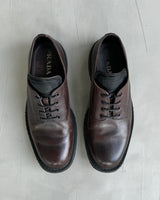 PRADA LEATHER DERBY SHOES - UK 9