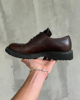 PRADA LEATHER DERBY SHOES - UK 9