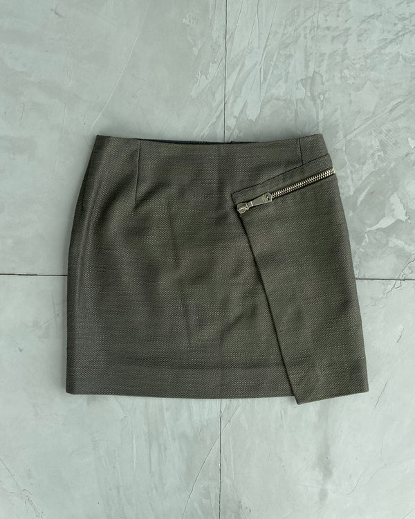 COP COPINE GREEN ZIPPER SKIRT - S/M