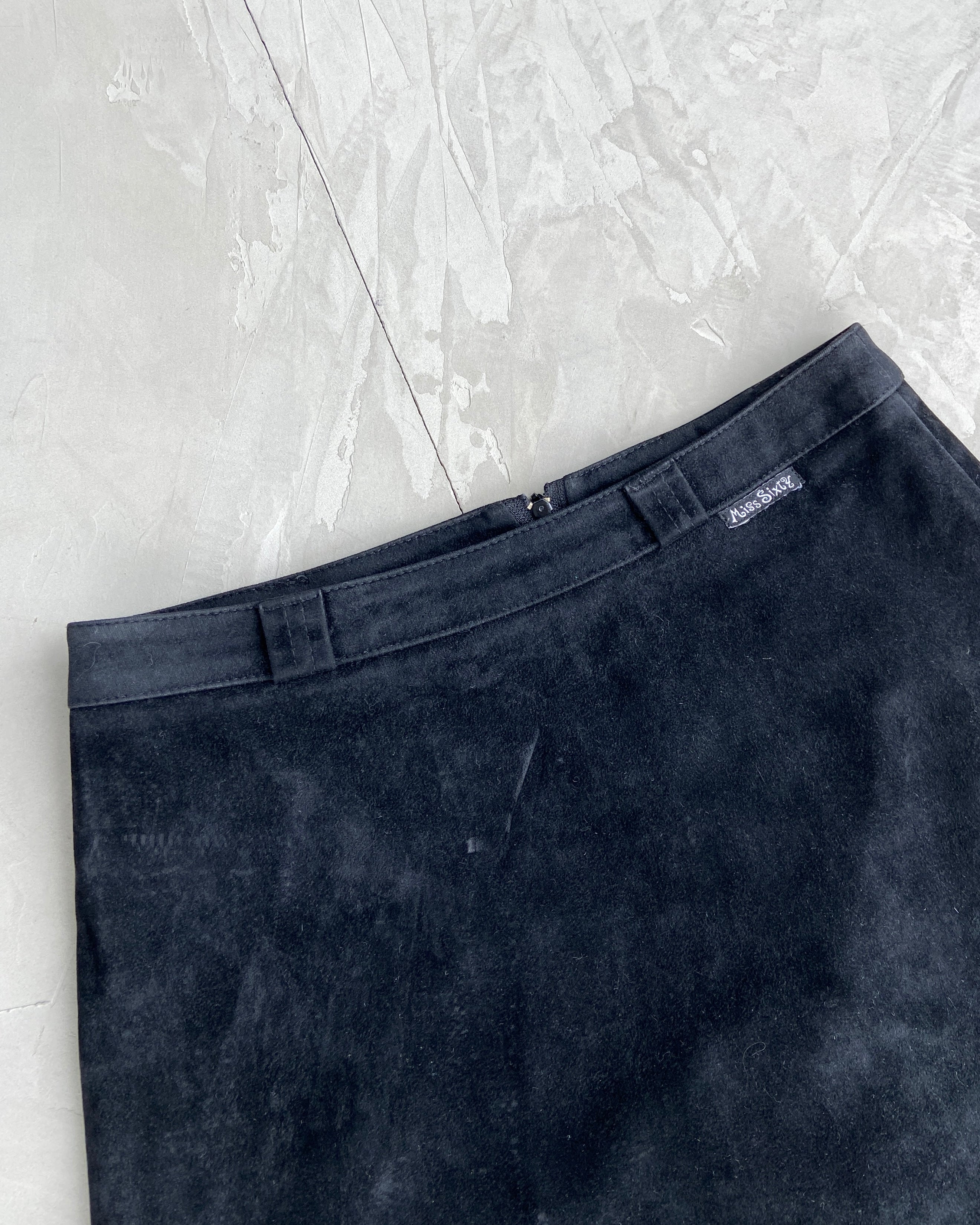 MISS SIXTY 2000'S VELVET MINI SKIRT - S