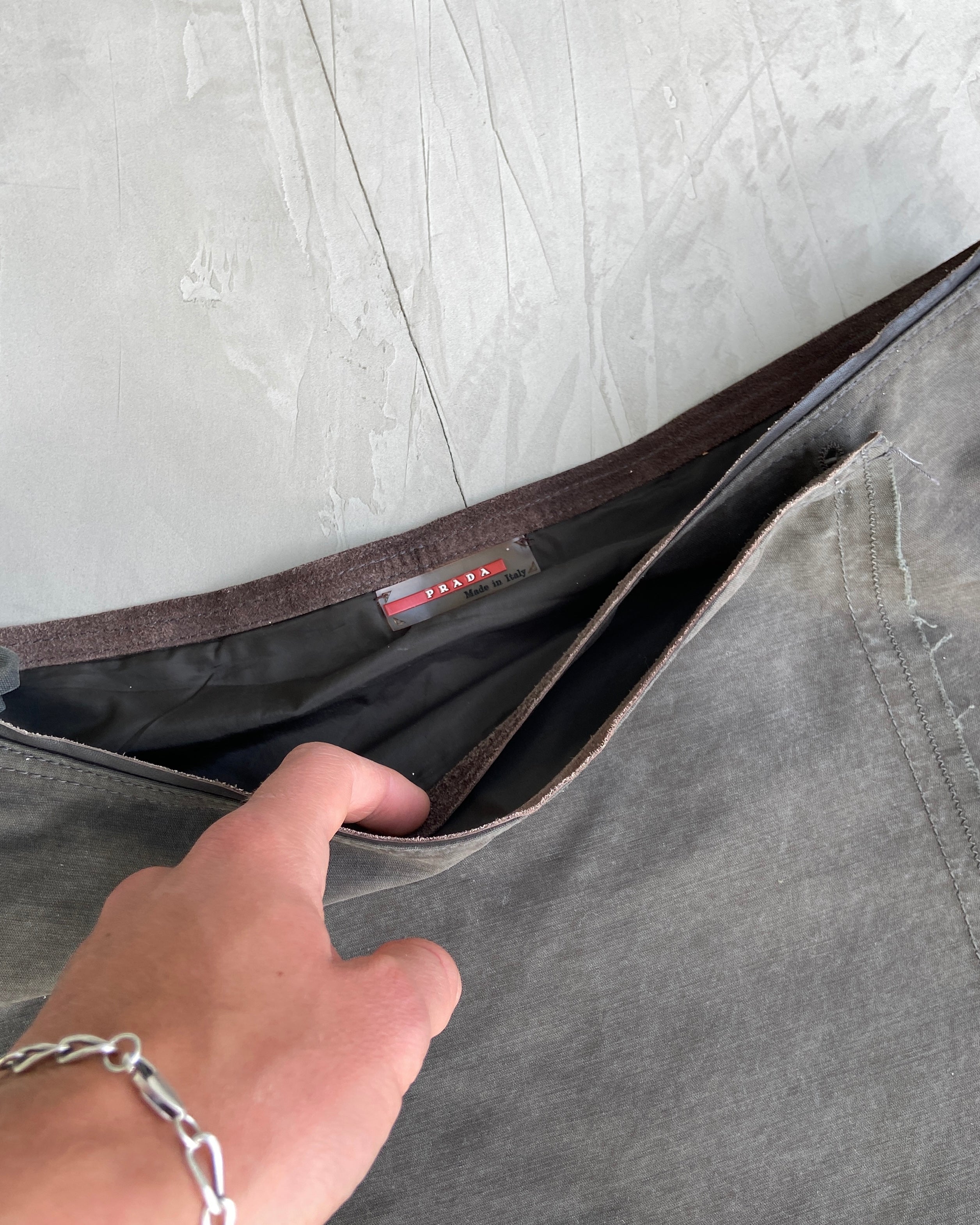 PRADA 00'S WRAP MIDI SKIRT - M/L