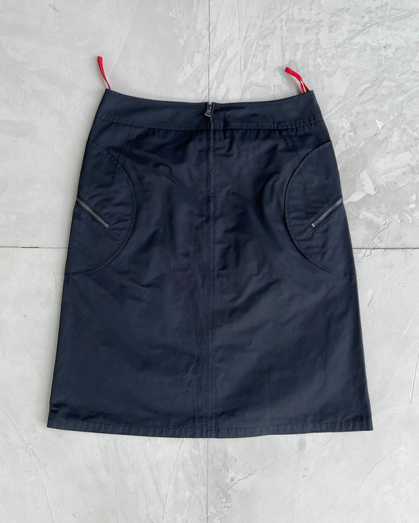 PRADA SPORT 2000'S NYLON 'CIRCLE' SKIRT - M