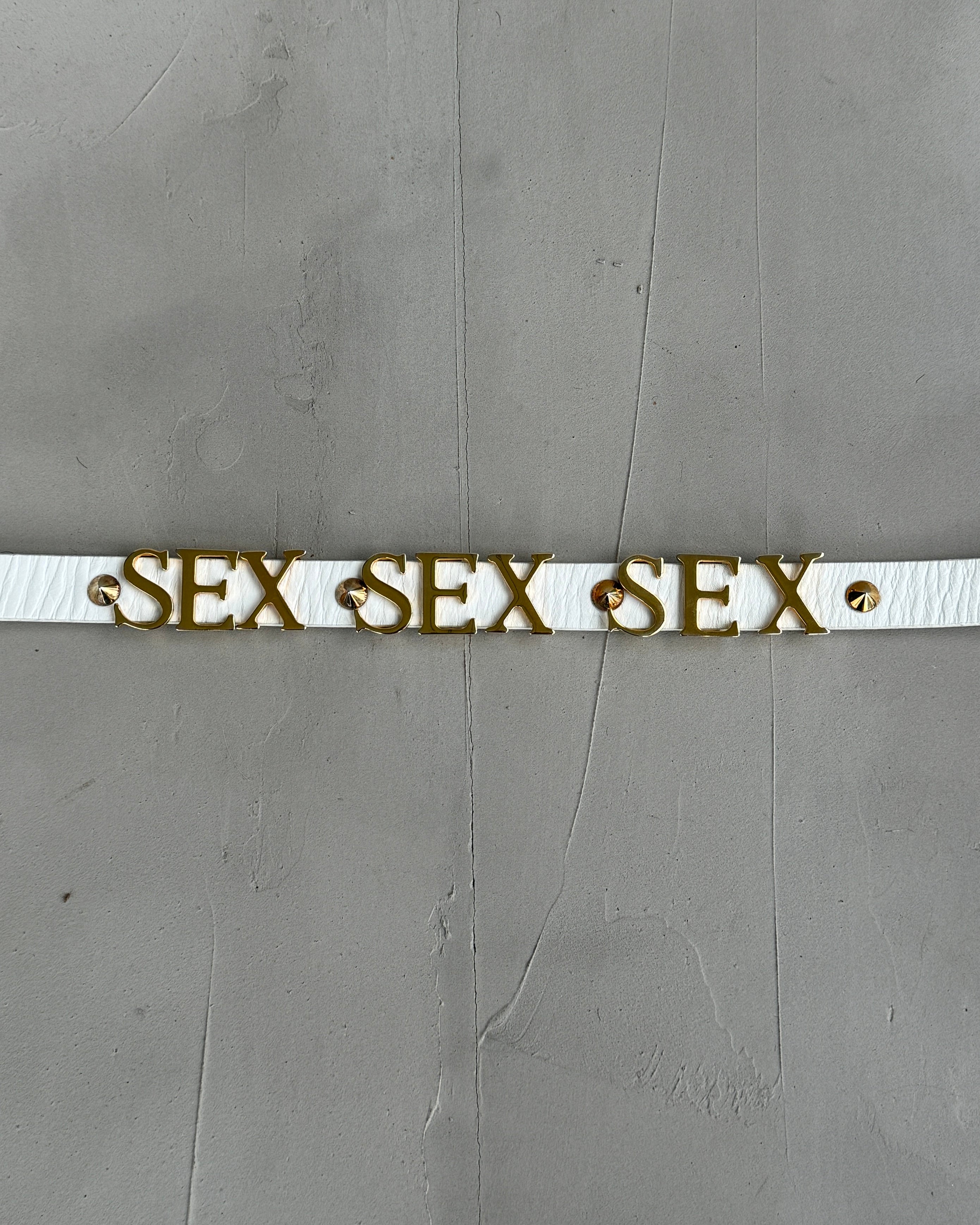 DOLCE AND GABBANA D&G SS03 LEATHER 'SEX' BELT