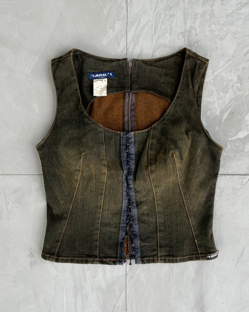 2000'S TANK 1 PARIS BRAND DENIM CORSET - M