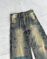 NO FAITH STUDIOS WAVE HEAVY DENIM JEANS - S