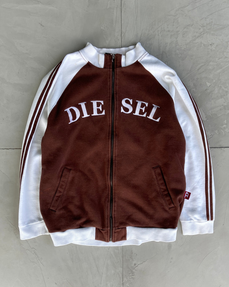 DIESEL SPORTY ZIP UP SWEATSHIRT - M