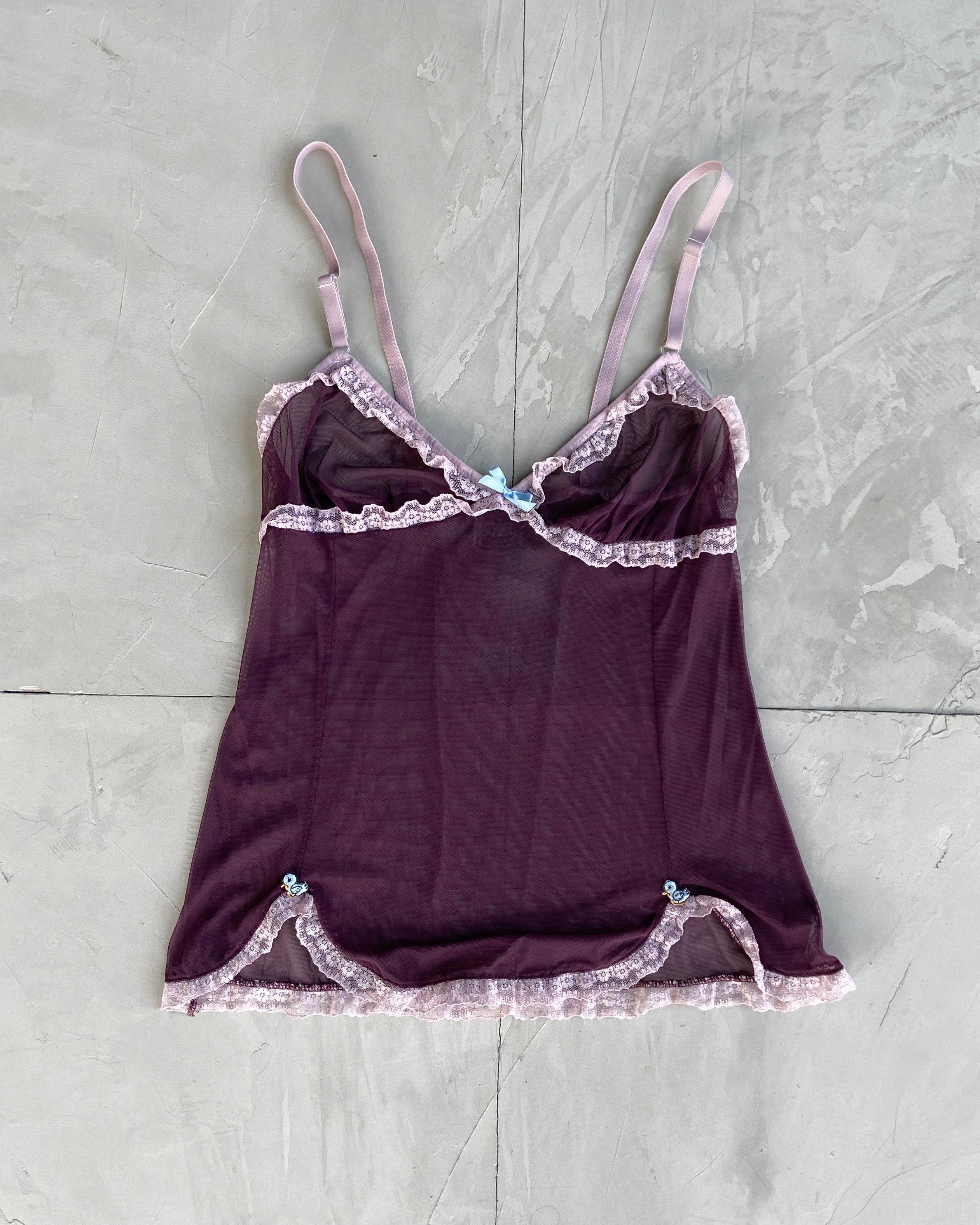 DOLCE & GABBANA D&G LINGERIE LACE VEST TOP - S/M