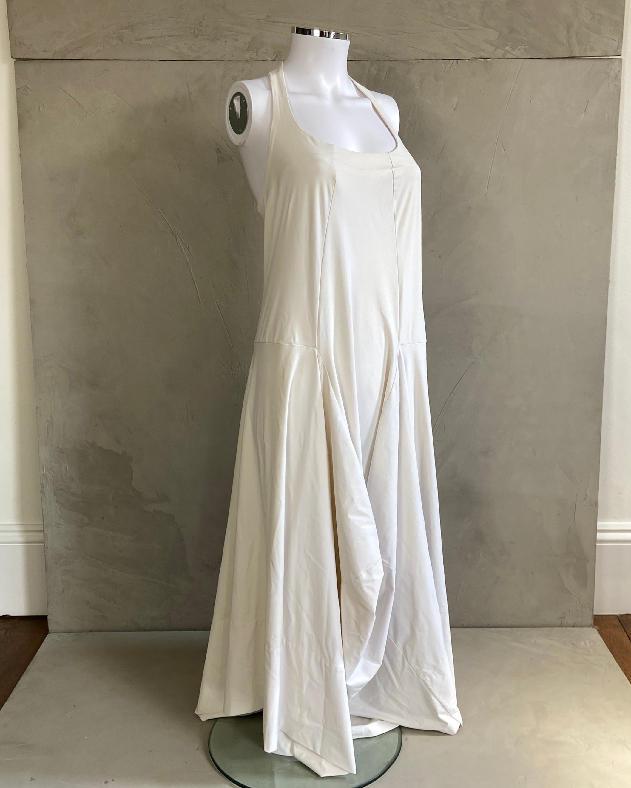 MARITHE FRANCOIS GIRBAUD MFG WHITE TRIANGLE DRESS - M