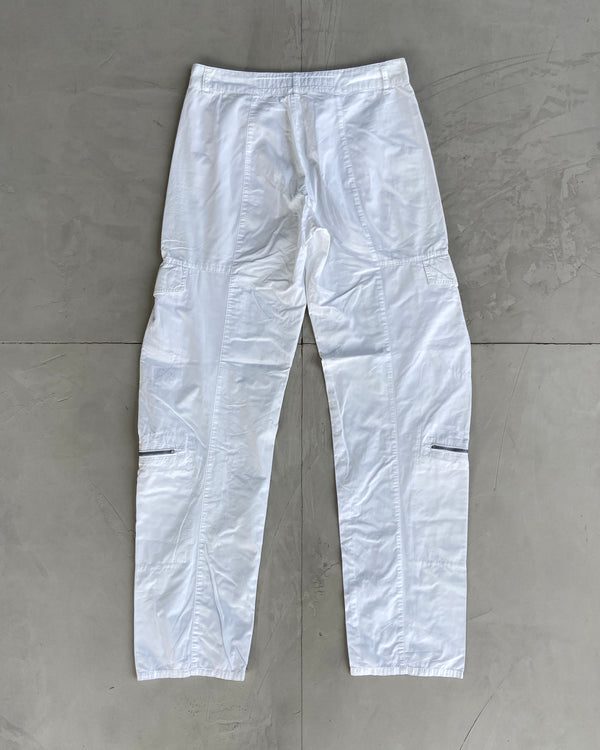 MARITHE FRANCOIS GIRBAUD WHITE CARGO TROUSERS - W30"