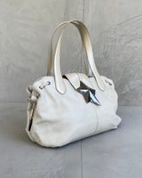 MUGLER LEATHER & CHROME STAR SHOULDER BAG