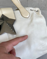 MUGLER LEATHER & CHROME STAR SHOULDER BAG