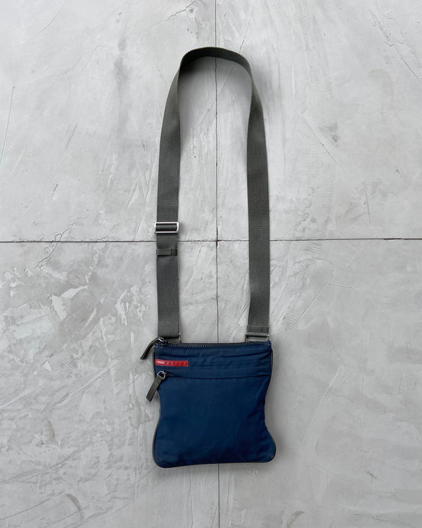 PRADA SPORT 1990'S NAVY SIDE BODY BAG