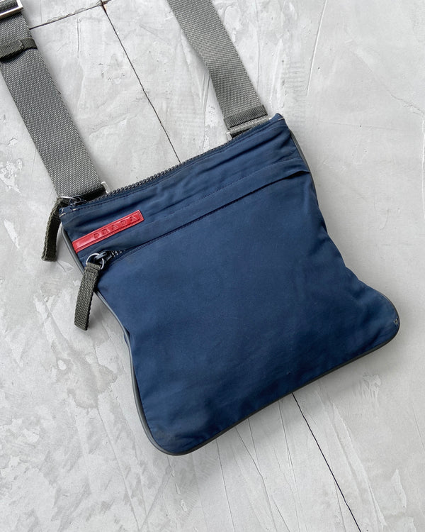 PRADA SPORT 1990'S NAVY SIDE BODY BAG