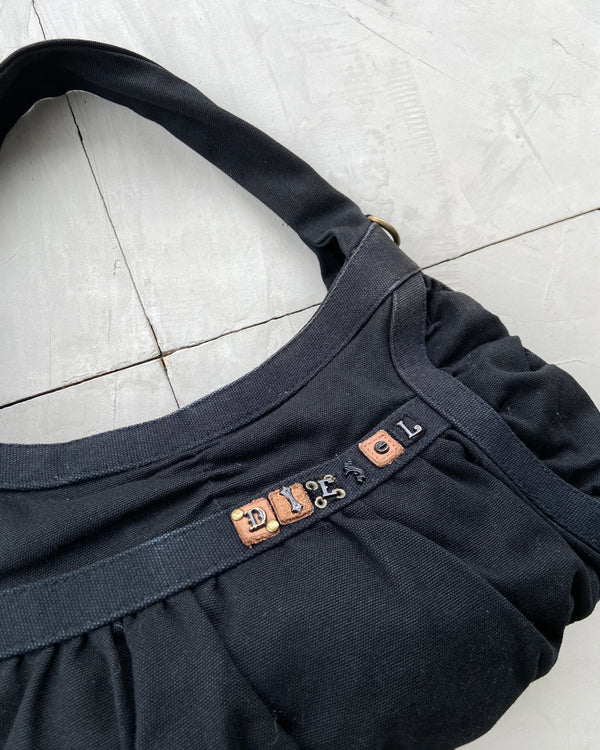 DIESEL 2000'S BLACK SHOULDER BAG