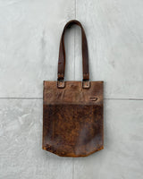 DIESEL 90'S BROWN LEATHER TOTE BAG