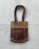 DIESEL 90'S BROWN LEATHER TOTE BAG