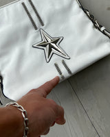 THIERRY MUGLER LEATHER & CHROME STAR SIDE BAG