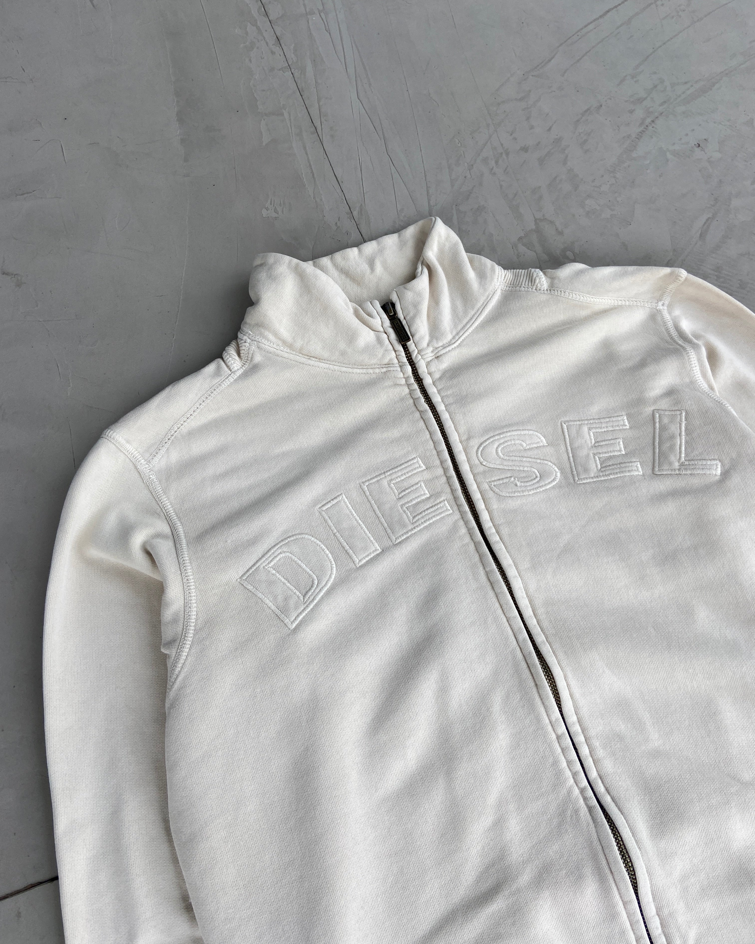 DIESEL LOGO ZIP UP SWEATSHIRT - M