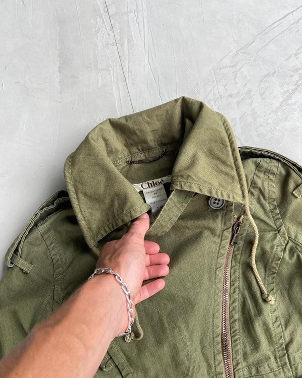 CHLOE 90'S MILITARY ASYMMETRIC JACKET - S/M