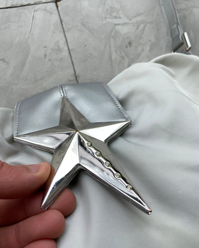 THIERRY MUGLER NYLON & CHROME STAR SIDE BAG