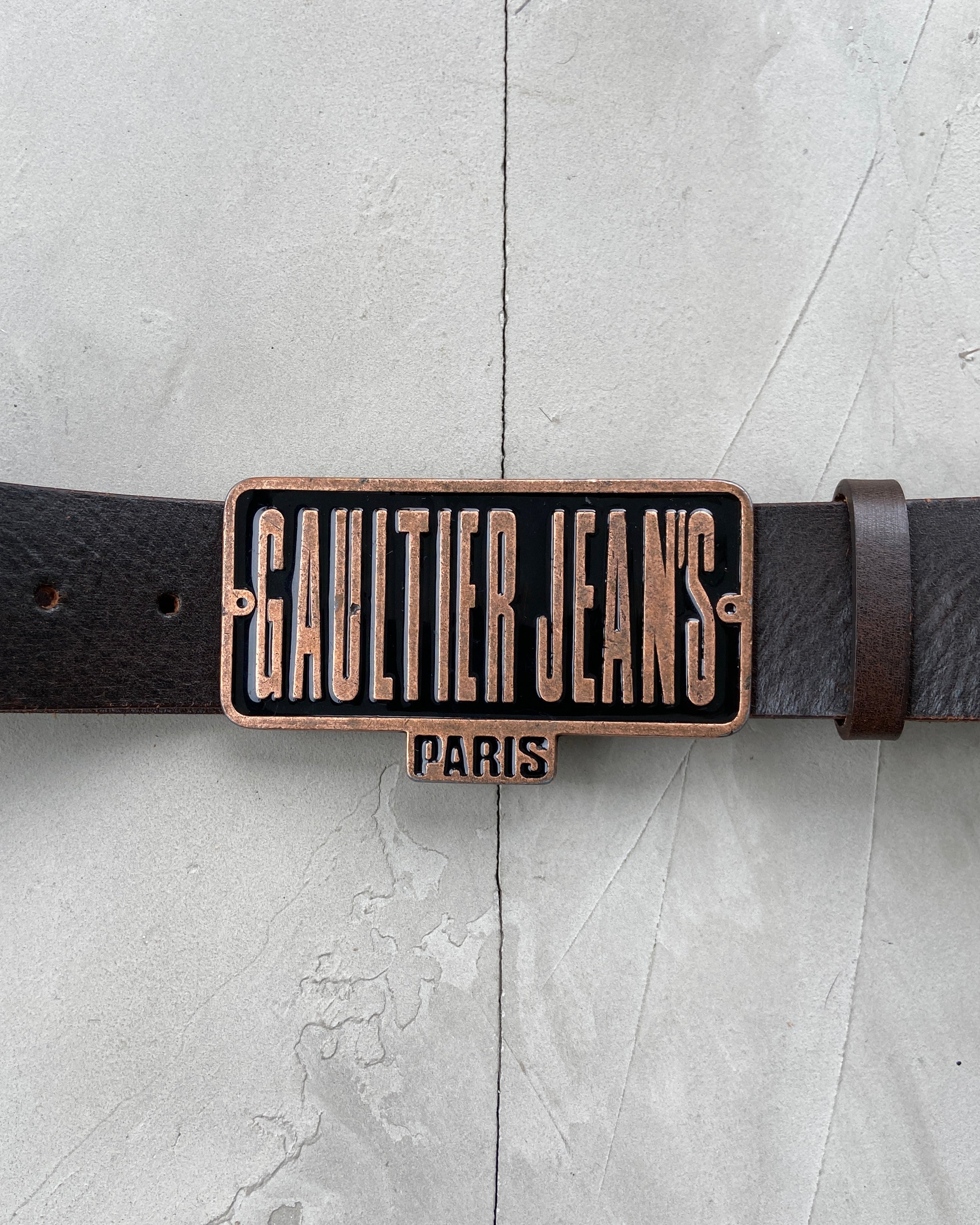 GAULTIER JEAN'S 90'S BROWN LEATHER BELT
