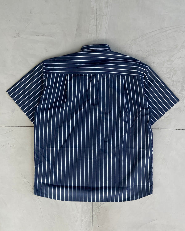 DIESEL 2000'S STRIPPED COTTON SHORT SLEEVE SHIRT - XXL