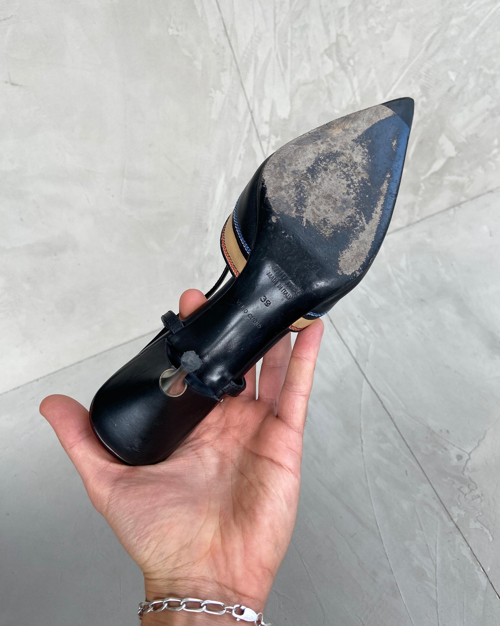 Miu Miu 00s ウエスタン パンプス western heels MIU MIU 2000'S WESTERN SLING BACK KITTEN HEELS - EU 39 / UK