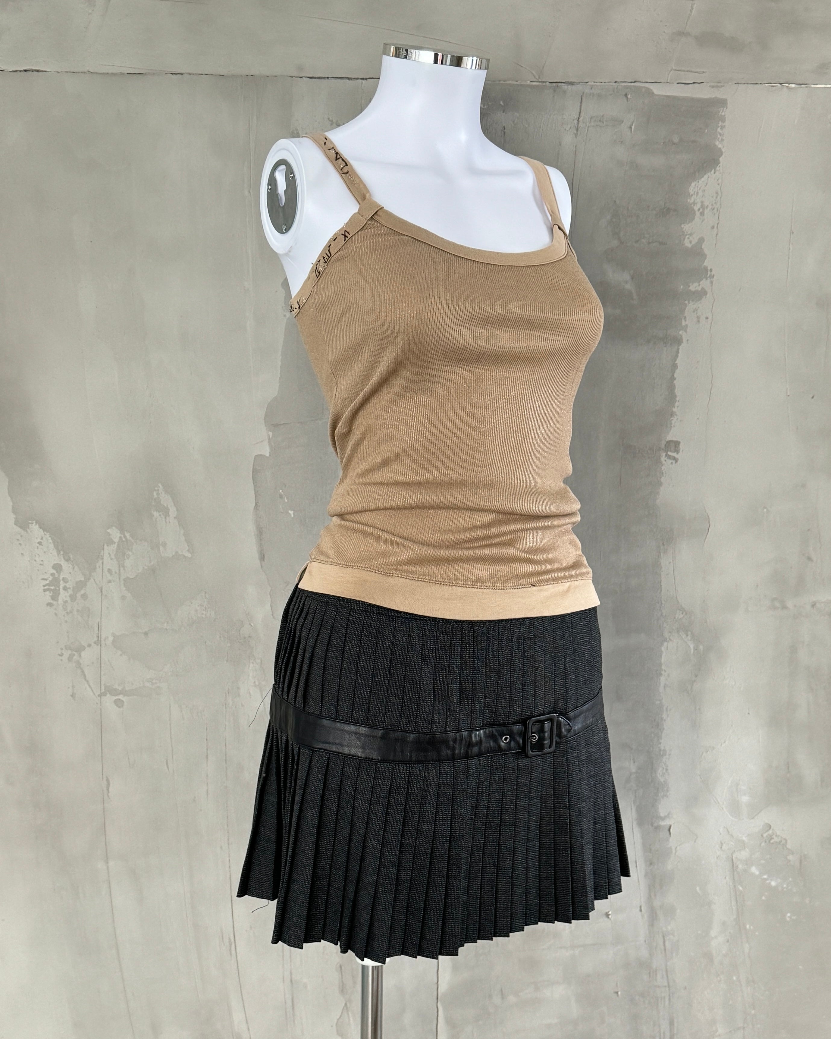 MARITHE FRANCOIS GIRBAUD GOLD VEST TOP - S/M