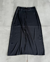 INSPIRATION OVERSEAS SAMPLE SILK BLACK MAXI SKIRT - S