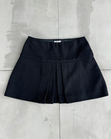 MIU MIU SS11 PLEATED WOOL MINI SKIRT - S