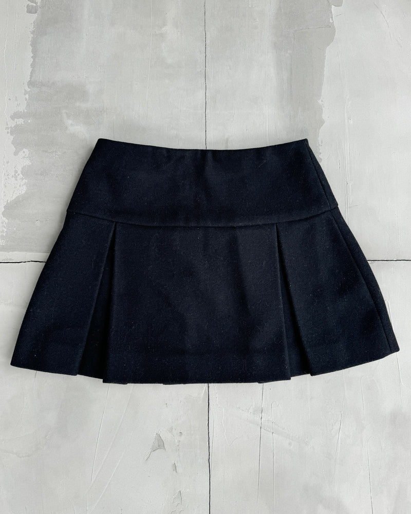 MIU MIU SS11 PLEATED WOOL MINI SKIRT - S