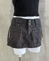 DIESEL 2000'S CANVAS MINI SKIRT - S/M