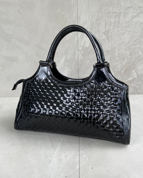 THIERRY MUGLER WOVEN LEATHER STAR HANDBAG