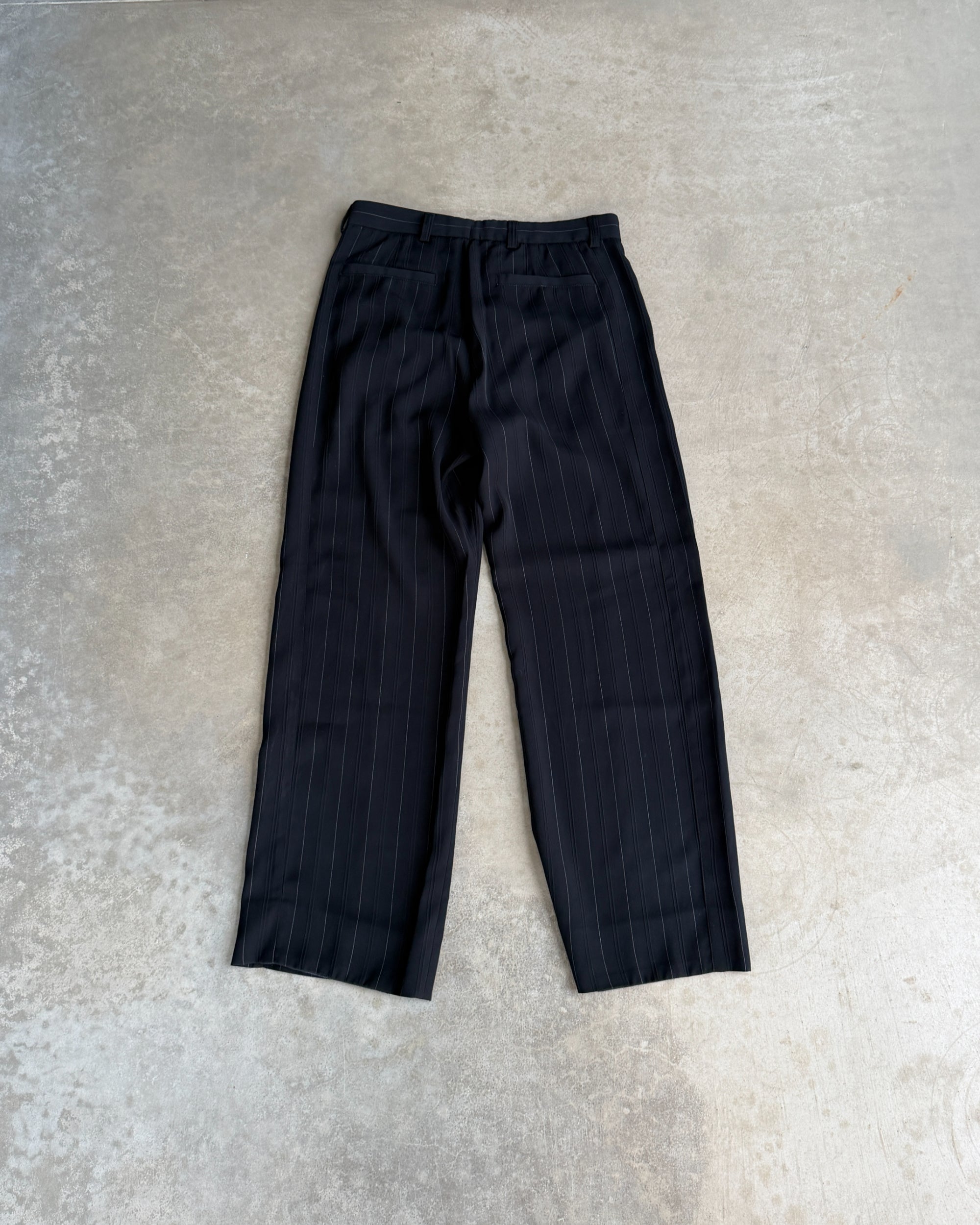 Giorgio Armani Striped Suit Trousers – S-on a concrete background