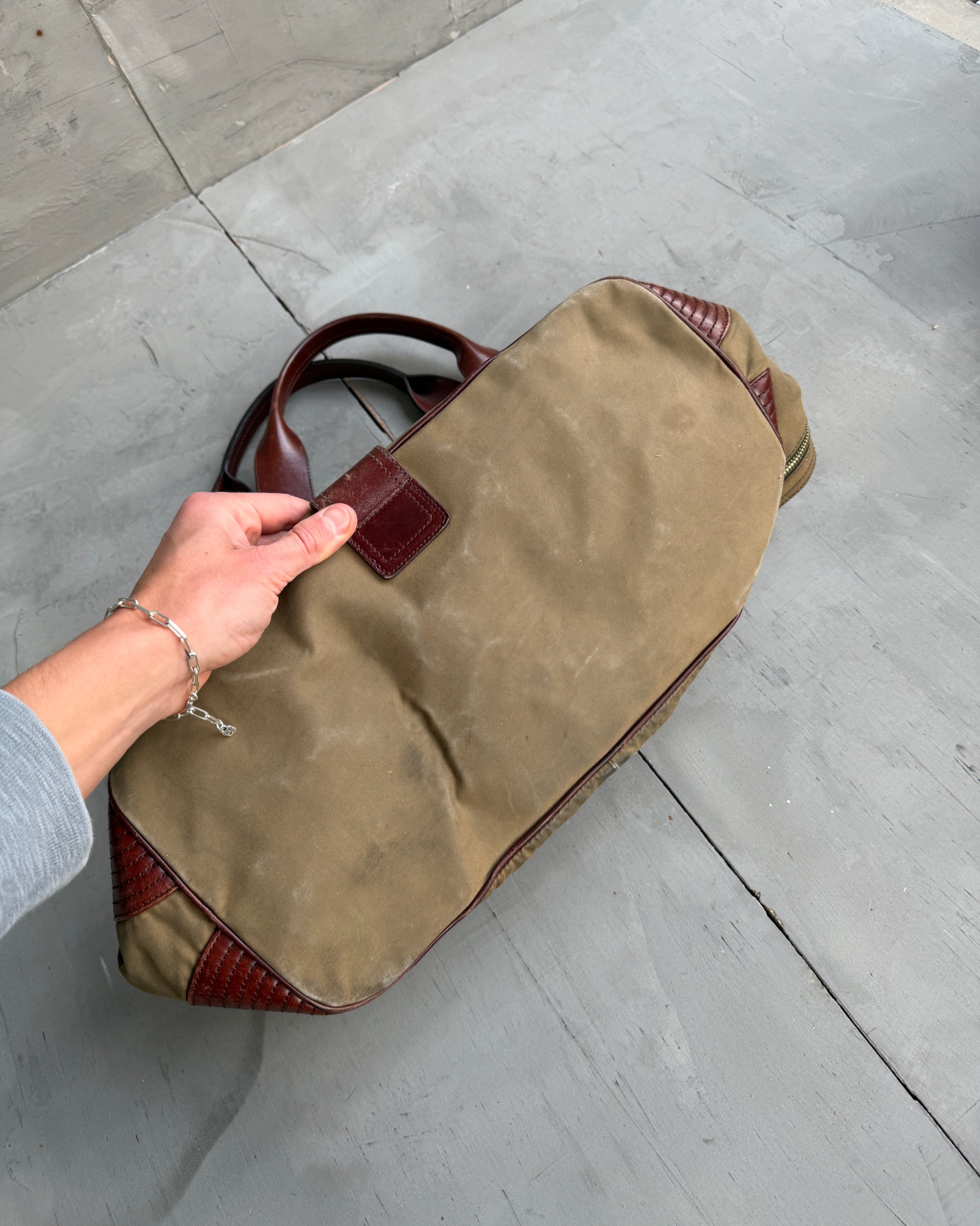Alexander McQueen Faithful Multipocket Cotton and Leather Tote Bag