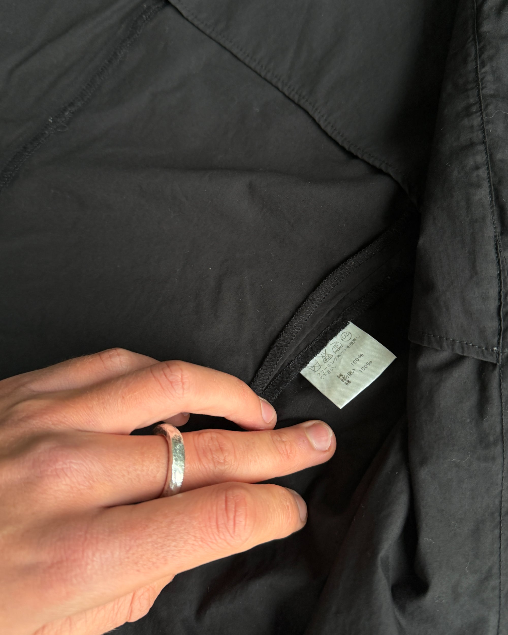 Issey Miyake SS03 Distressed Cotton Jacket – M-on a concrete background